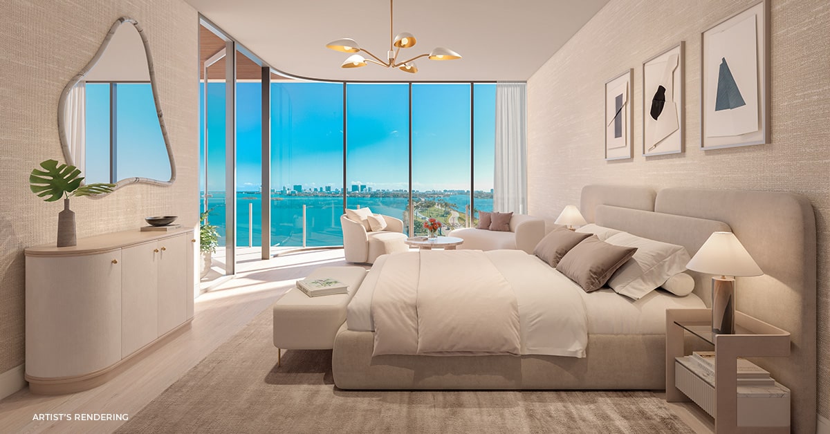 Solana Bay Miami Residences Bedroom Rendering