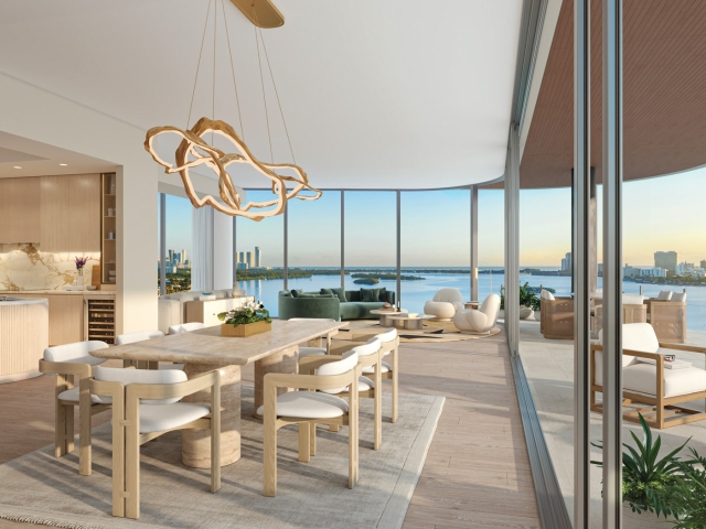 SOLANA BAY MIAMI RESIDENCE GREAT ROOM RENDERING